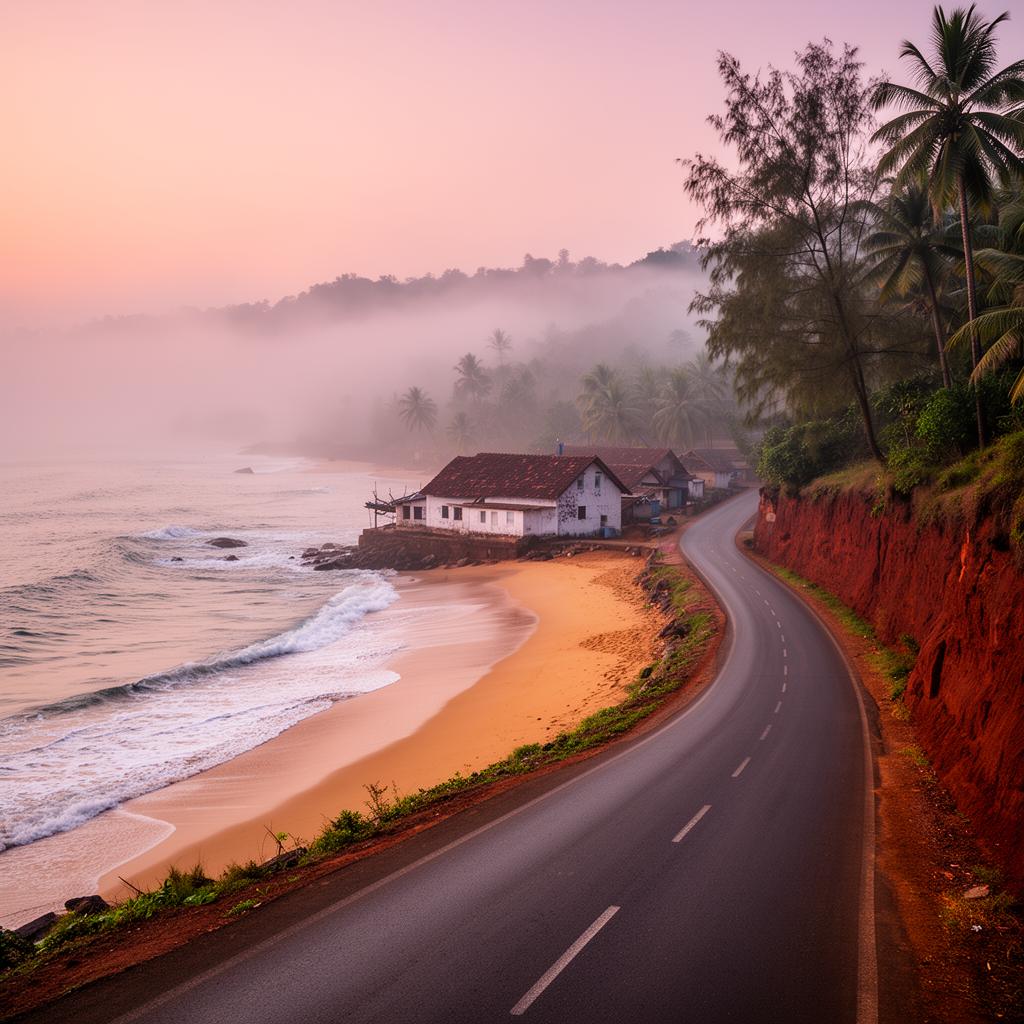 Coastal dawn ride down the Konkan. Quietest 40km of my year.